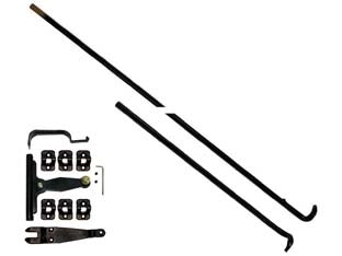 SPAGNOLETTE PER BALCONE COMPLETE IN KIT NERE- - cm.240h. per balcone - 2 pezzi MRCAS