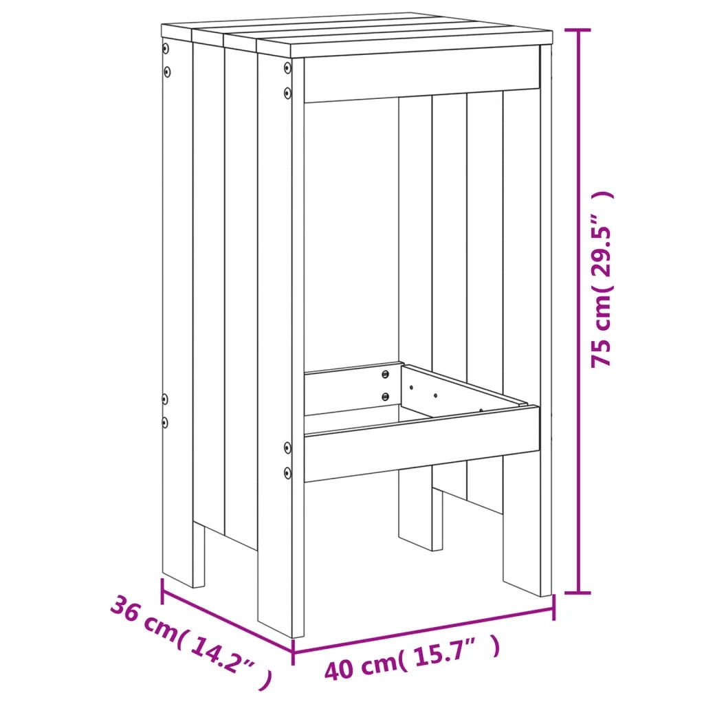 Set da Bar da Giardino 5 pz in Legno Massello di Douglas 3157744