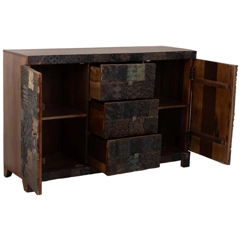 Credenza in legno marrone 152x48x102