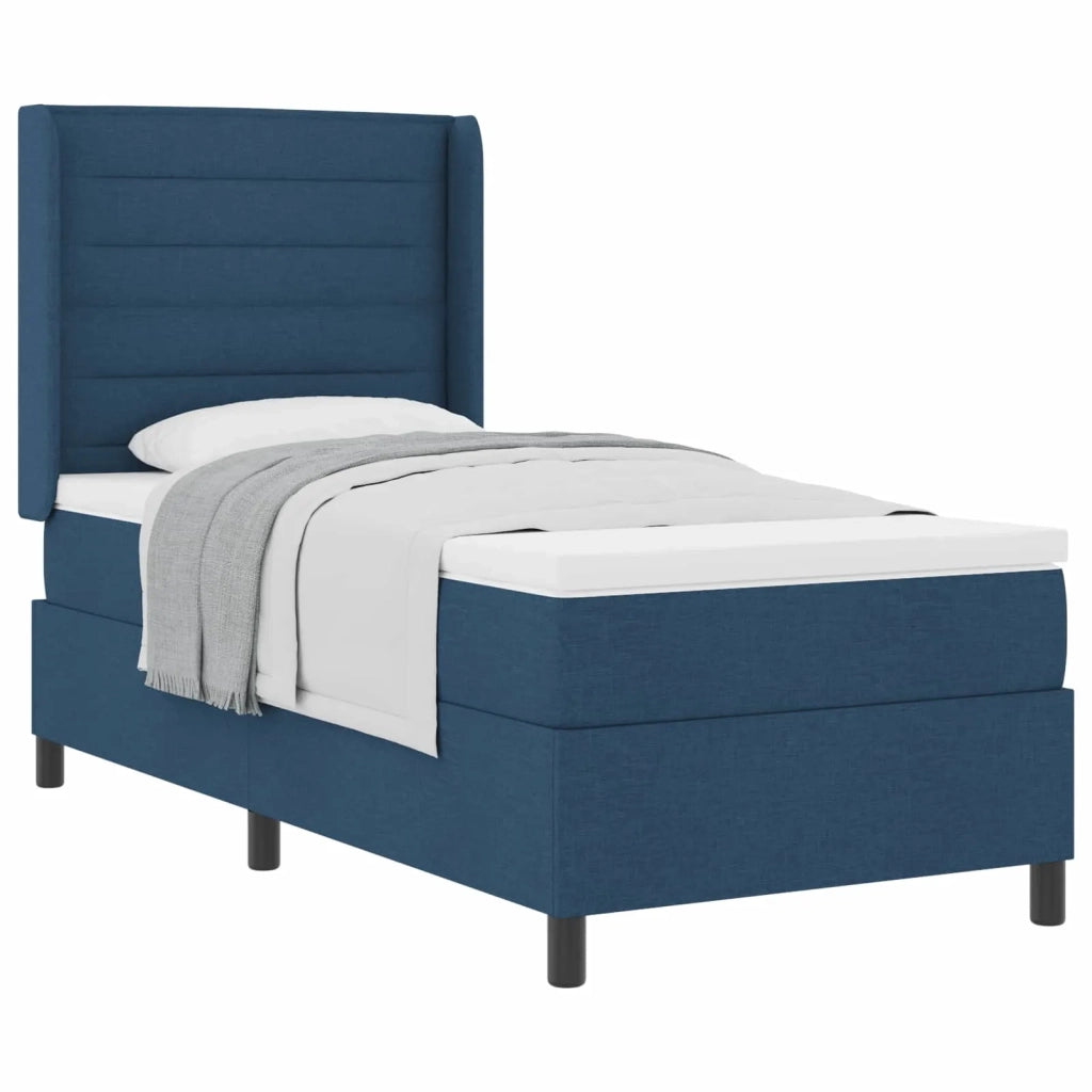 Letto a molle con materasso Blu 190 x 90 cm Tessuto 3341559