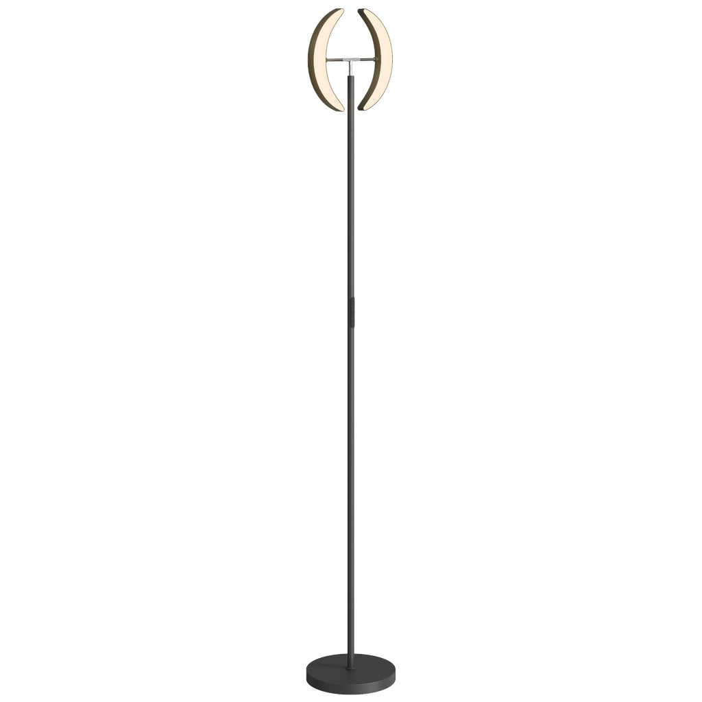 Lampada da Terra Dimmerabile con Telecomando e Doppia Testa Girevole ¨C zephmum ¨C Nero 2700K-6000K