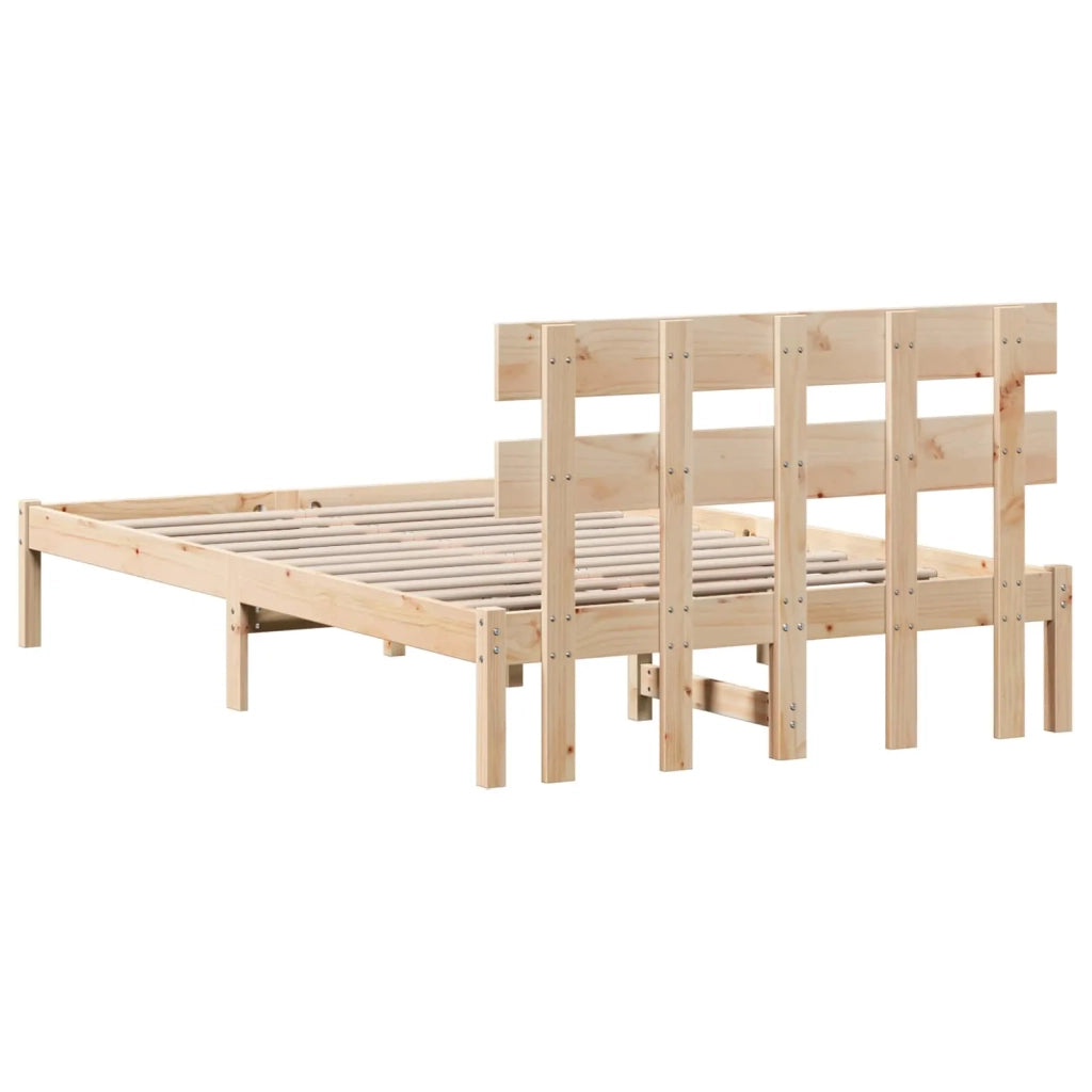 Struttura del letto Marrone 135 x 190 cm Legno massello di pino