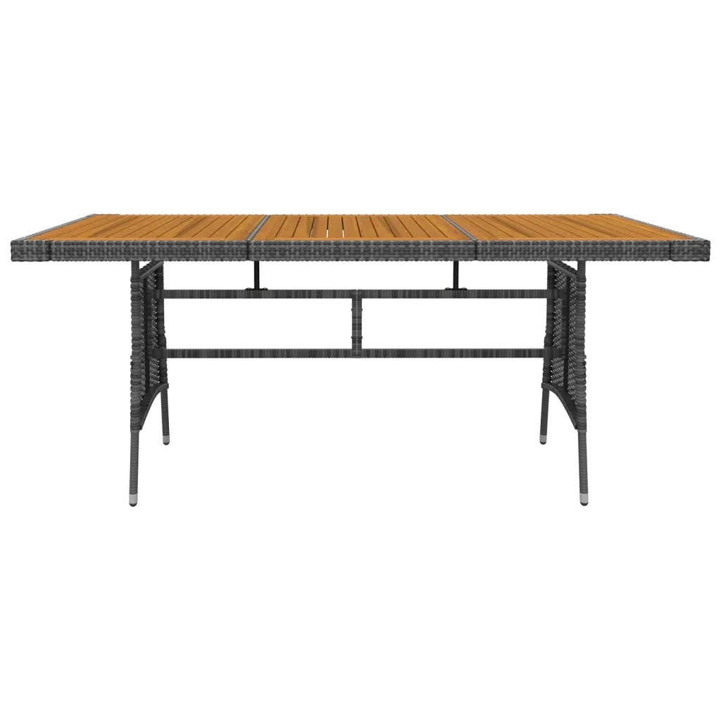 Set da Pranzo per Esterni 9 pz in Polyrattan Grigio 3120115
