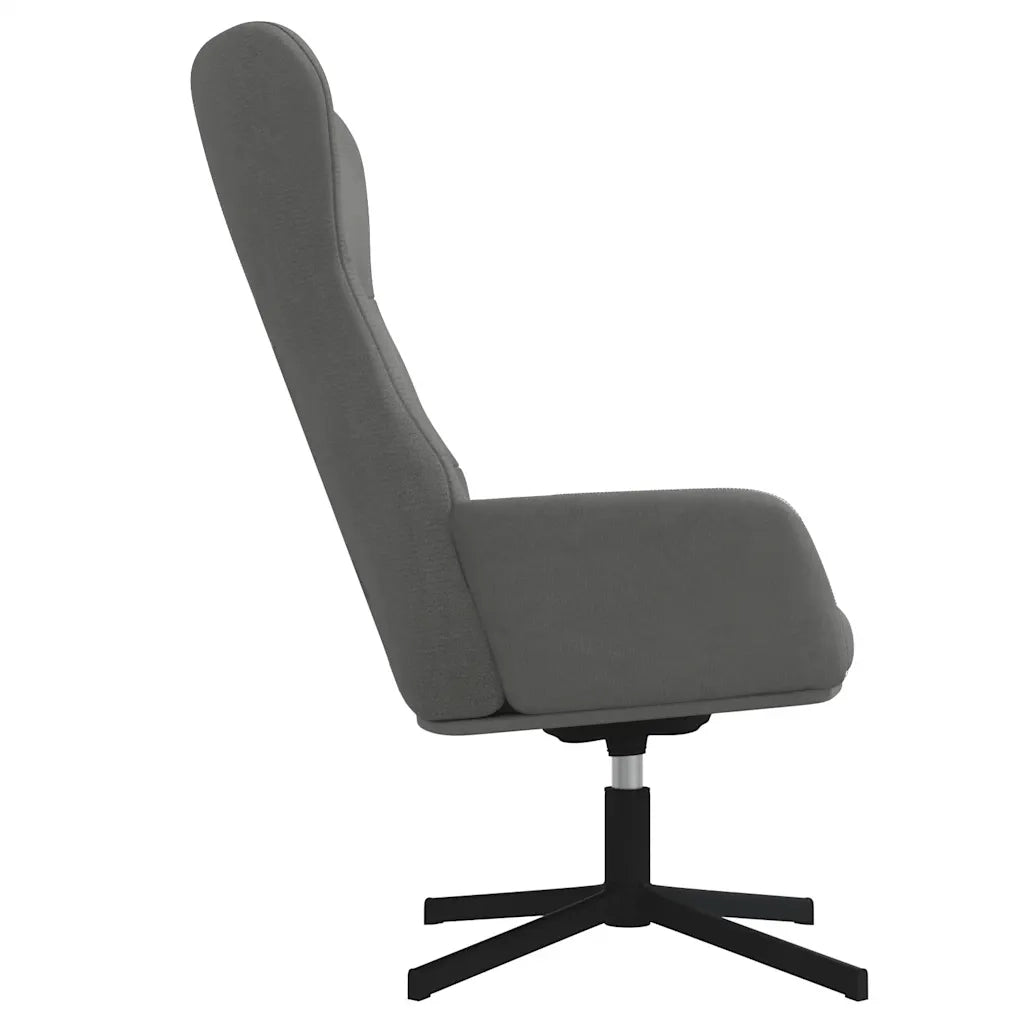 Sedia Relax Grigio Scuro in Velluto 341109