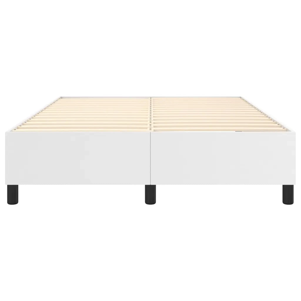 Letto matrimoniale | Letto per adulti | Struttura Letto a Rete a Molle Bianco 140x200 cm in Similpelle