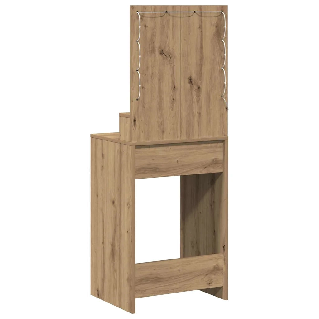 Toeletta | Tavolo da Trucco Rovere artigianale 50 x 41 x 135 cm