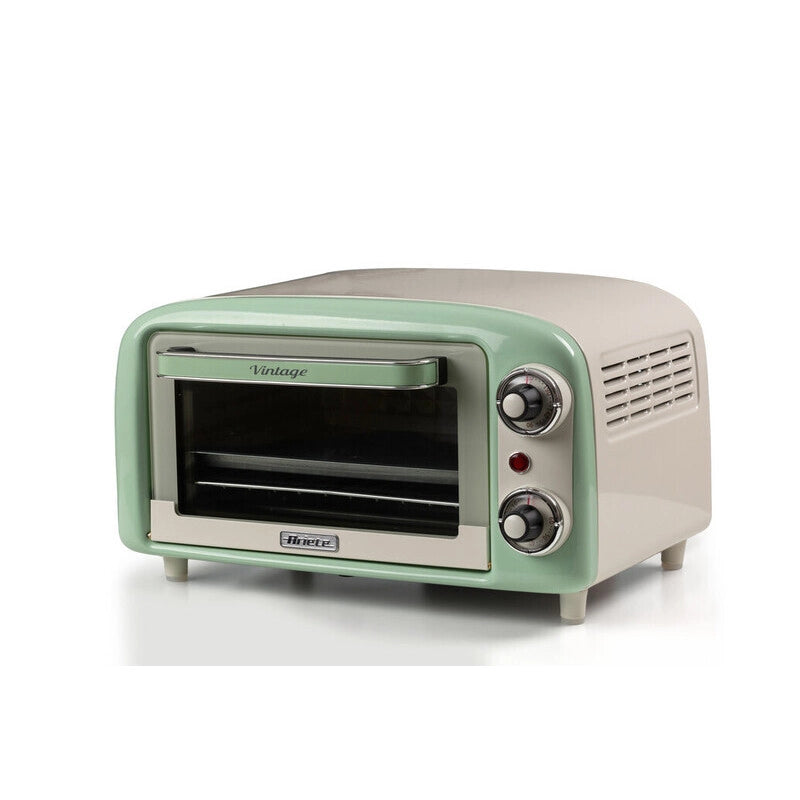 Forno Elettrico Vintage 800W - Capacità 10L - Doppio vetro - Retrò - Verde
