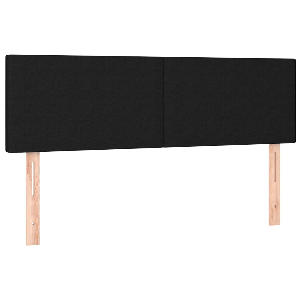 Giroletto a Molle con Materasso Nero 140x190 cm in Tessuto