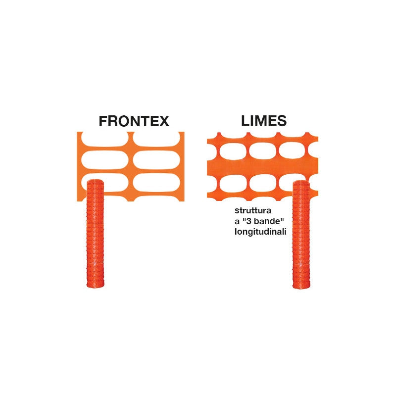 Rete da cantiere arancione 50m H150cm maglia 140x40mm – Brixo Limes – uso edilizia e sicurezza – Brixo