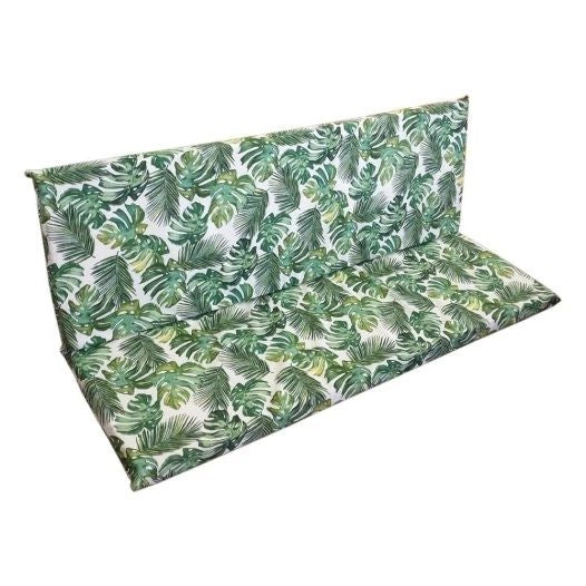 CUSCINO DONDOLO SEDUTA E SCHIENALE SFODERABILE 3 POSTI BAHAMAS VERDE 150X50X3,5M