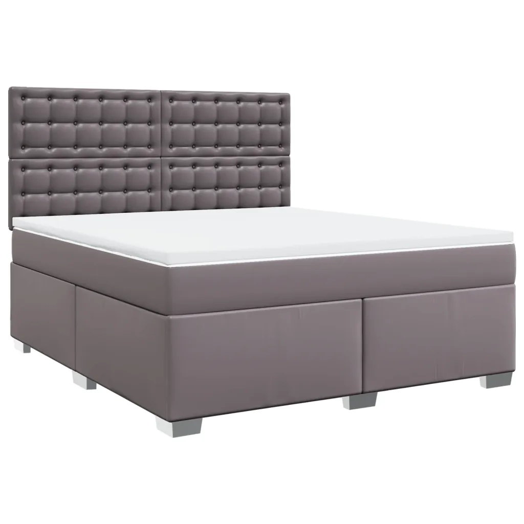 Giroletto a Molle con Materasso Grgio 180x200 cm in Similpelle 3293034