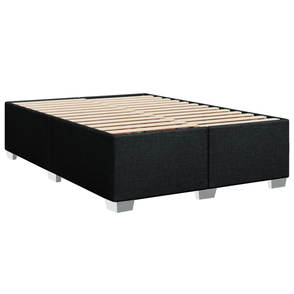 Giroletto a Molle con Materasso Nero 140x190 cm in Tessuto 3285132