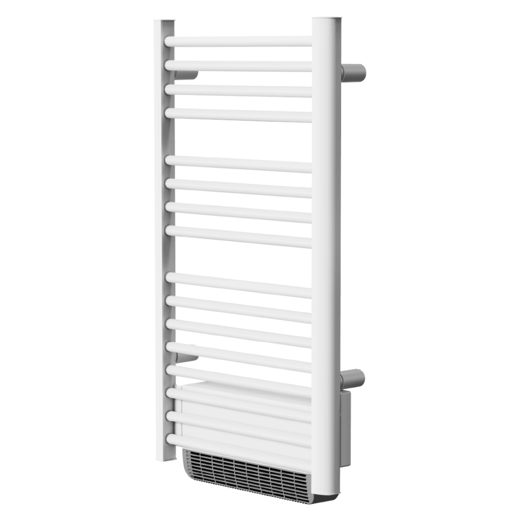 Scaldasalviette elettrico senza liquidi con soffiante 500W+1000W H.100,5xL54cm HESTIA bianco