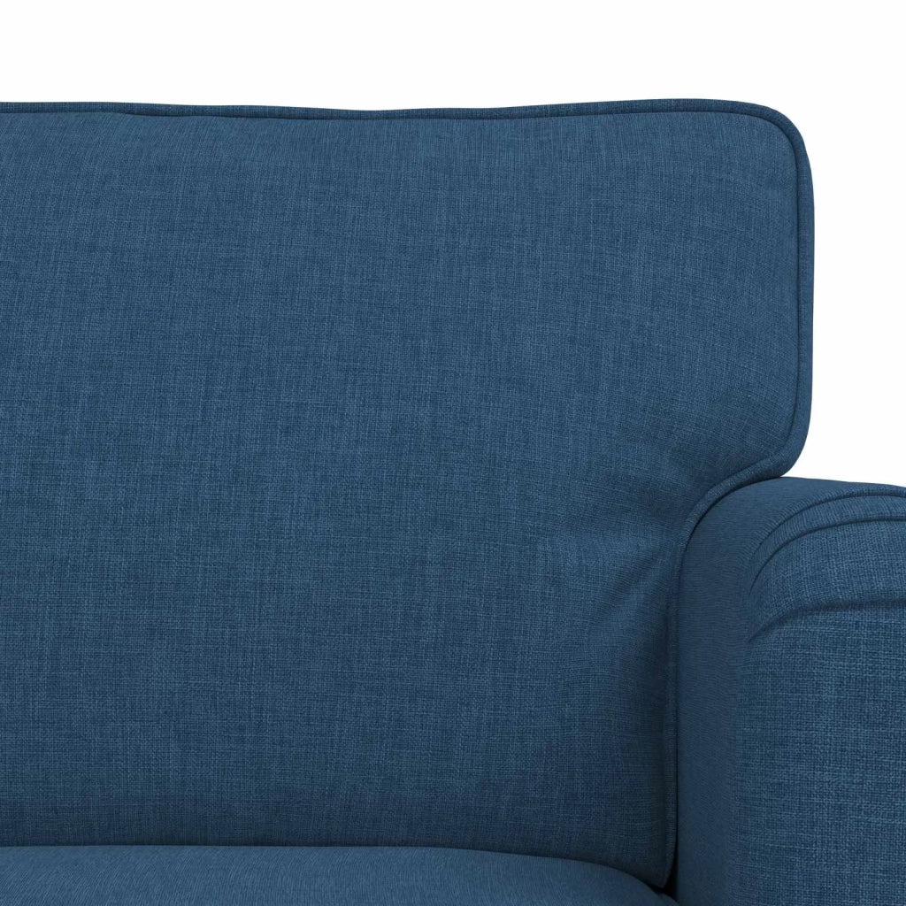Divano 2 pcs Blu 144 x 80 x 85 cm Tessuto