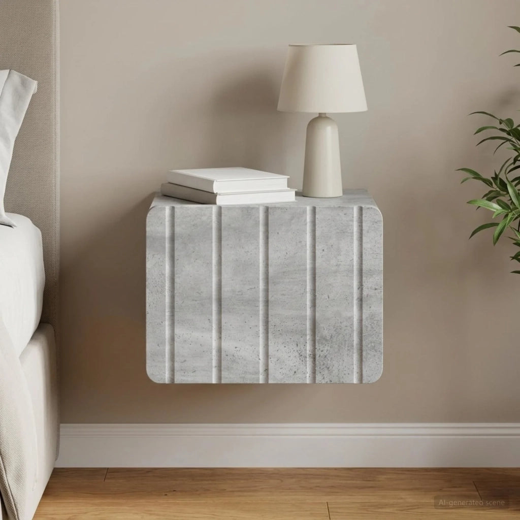 Mobiletto da notte a muro Grigio Cemento 33 x 34,5 x 24 cm 898261
