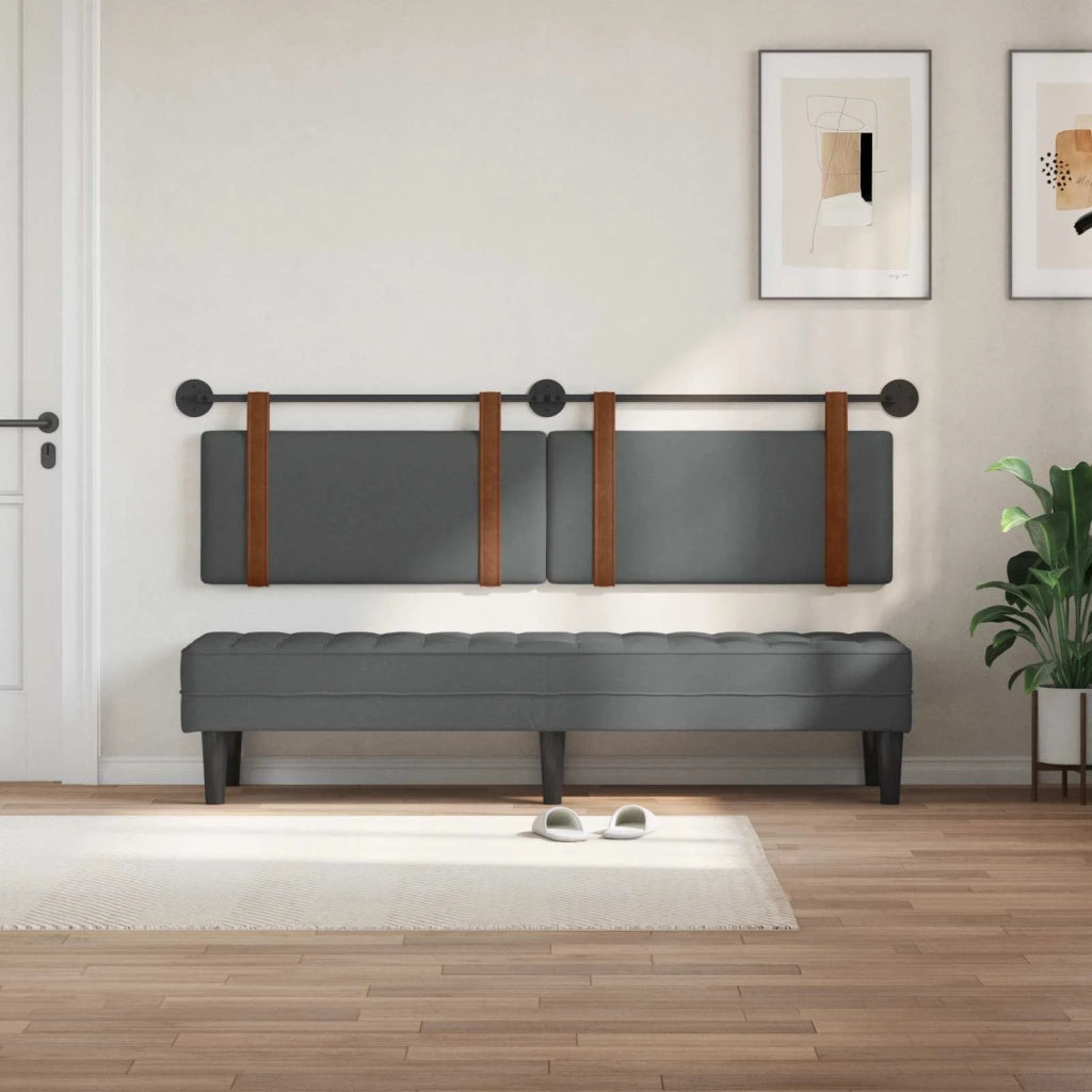 Testiera sospesa Grigio scuro PU Antico 42031514
