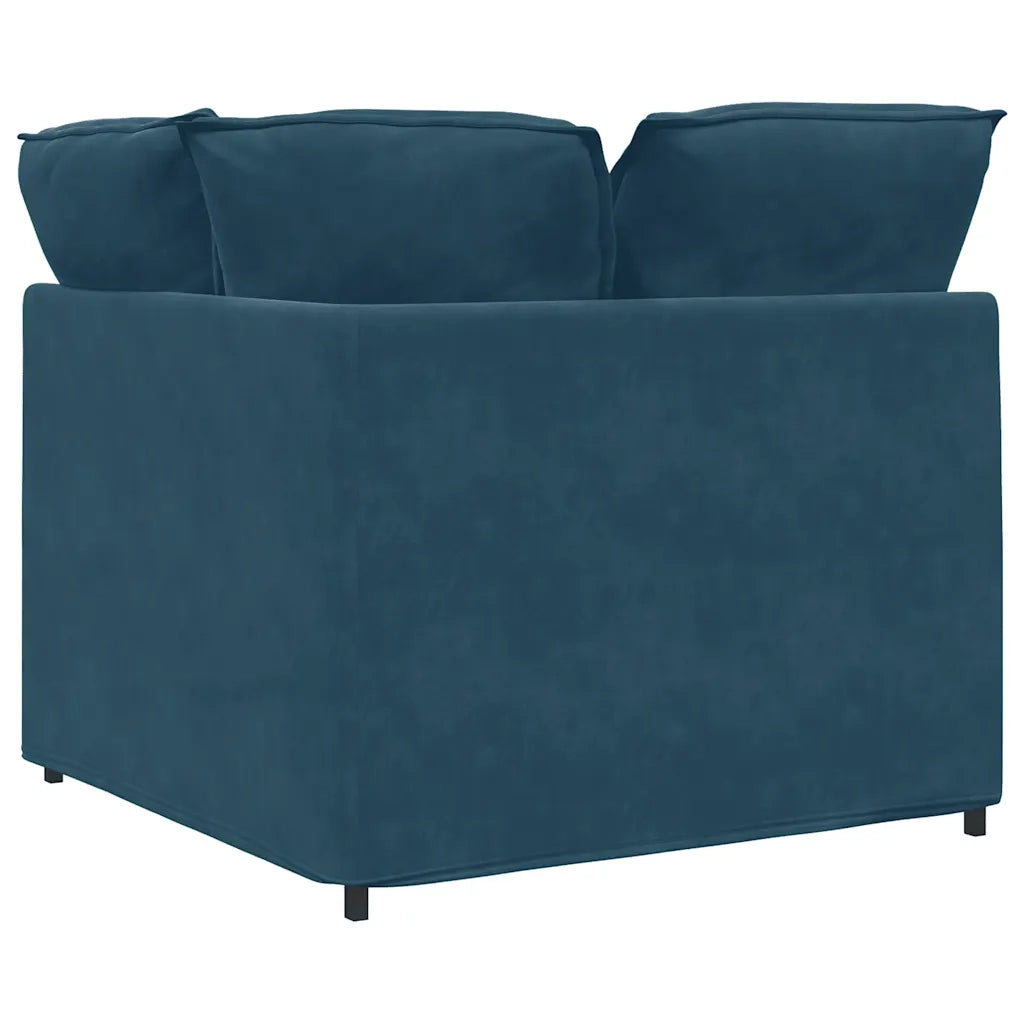 Divano da Giardino-Modulo Angolare Divano Modulare con Cuscini Blu 100 cm 323783
