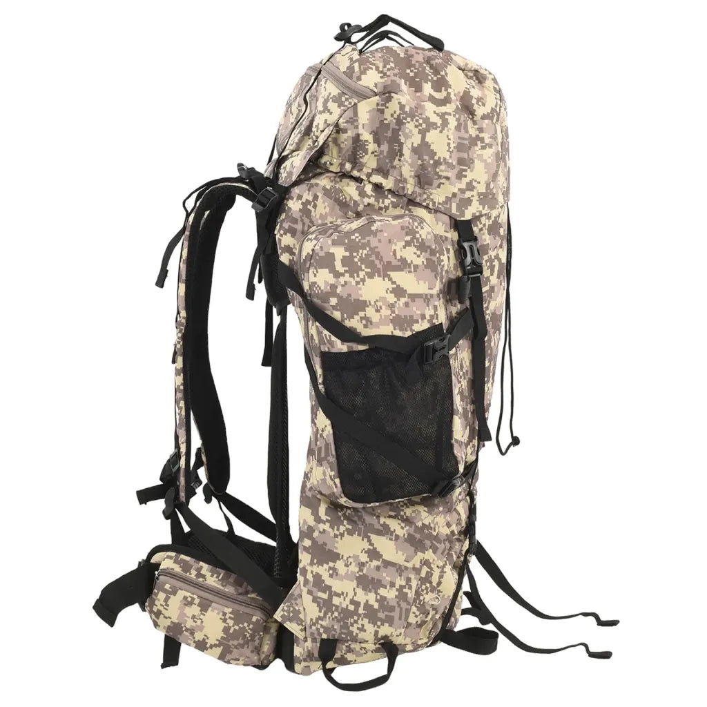 Zaino da Trekking Cammello Mimetico 80 L in Tessuto Oxford CFW4576164