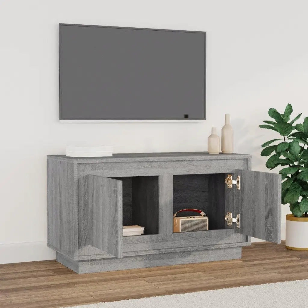 Mobile Porta TV-Mobile per TV-Credenza TV Grigio Sonoma 80x35x45 cm in Legno Multistrato 255193