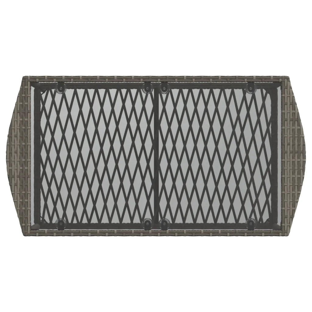 Set Divani da Giardino 4 pz con Cuscini in Polyrattan Grigio 368729