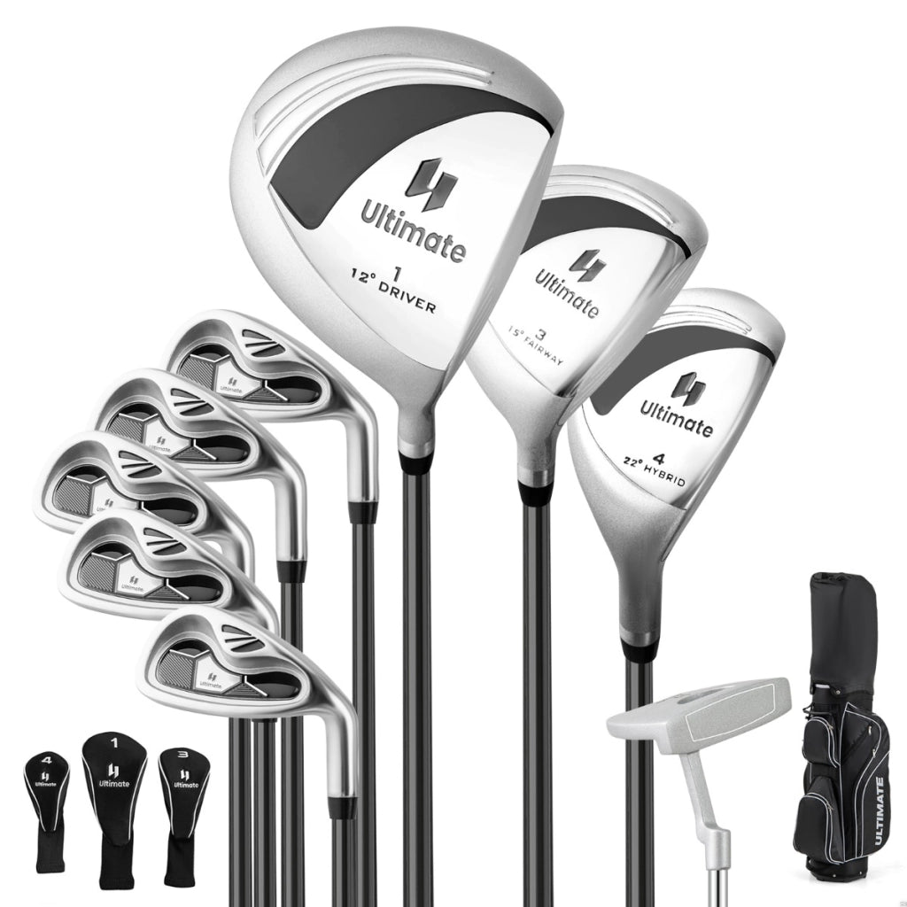 Set completo di mazze da golf per destrimani da donna con borsa da trasporto, Set di mazze da golf portatile Nero-Golf