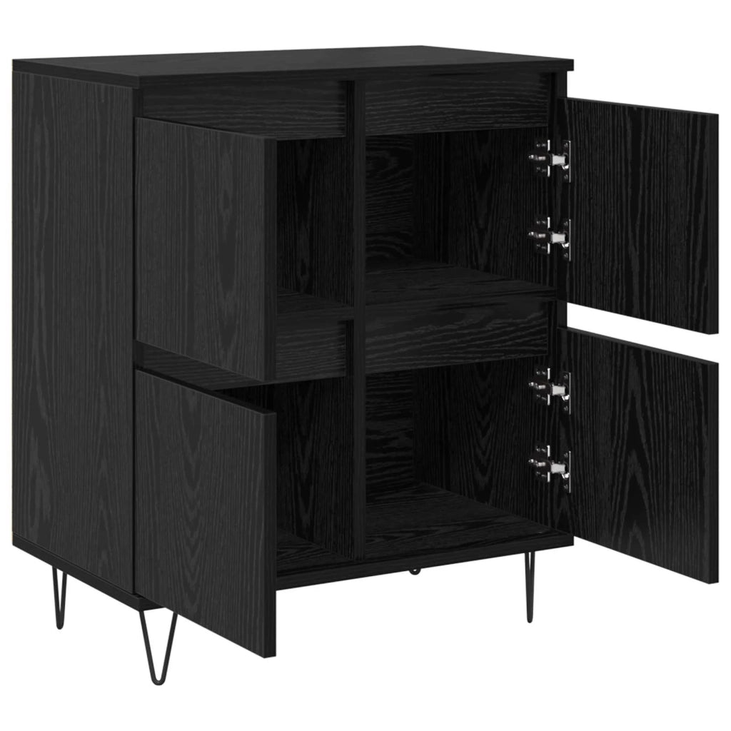 Credenza | Madia | Buffet da pranzo | Armadio da pranzo Rovere Nero 60 x 35 x 70 cm