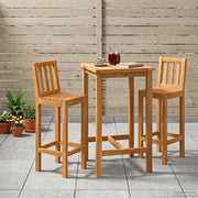 Set Bar da Esterno 3 pz Non trattato Legno di teak solido 3422497