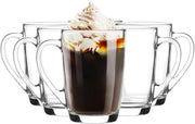 Set di bicchieri da dessert e da caffè 6 pezzi con manico, set di bicchieri da acqua e da caffè, set di bicchieri per il glühwein e il grog, capacità 300 ml