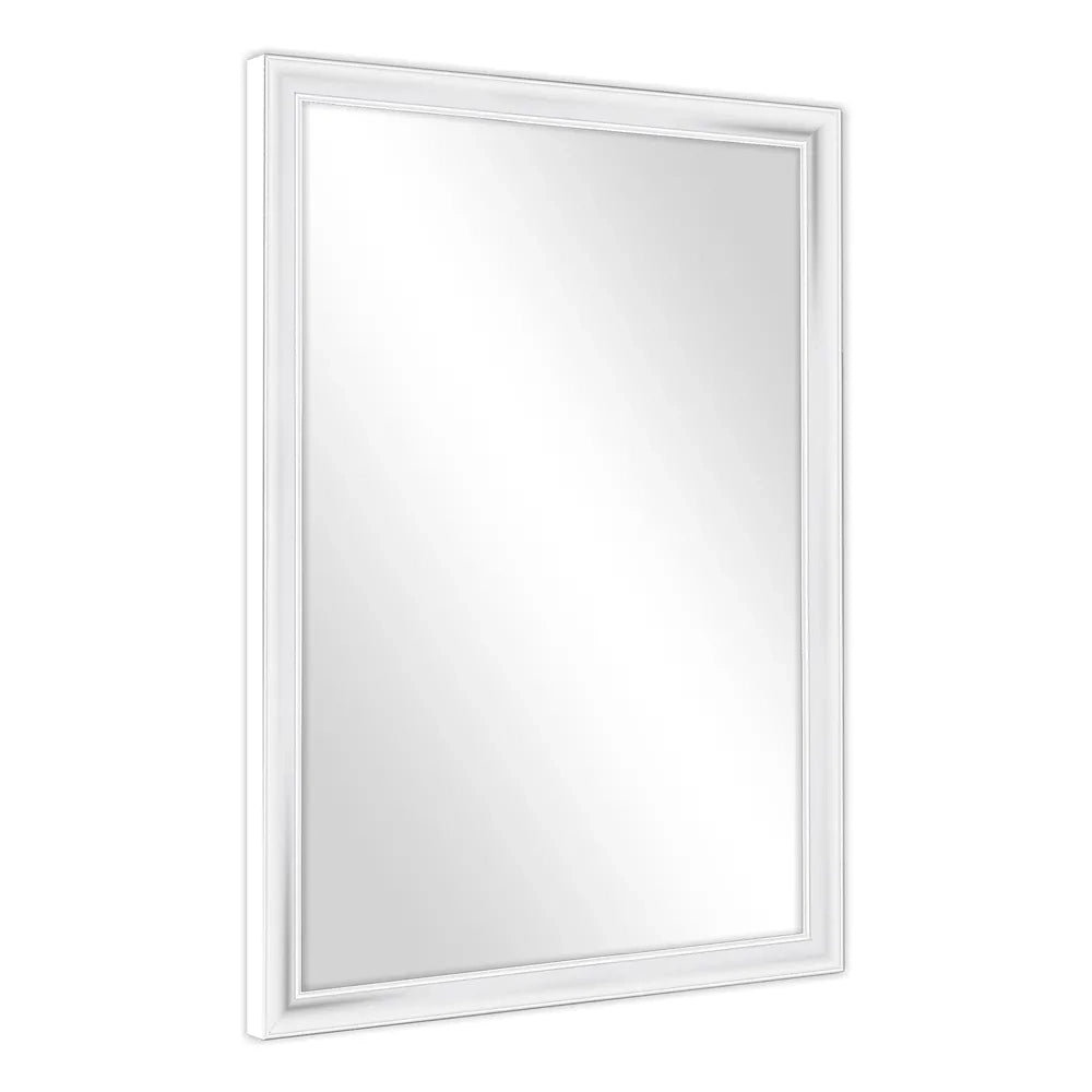 SPECCHIO CON CORNICE ABS BIANCA  cm 50 x 60     MADE IN ITALY