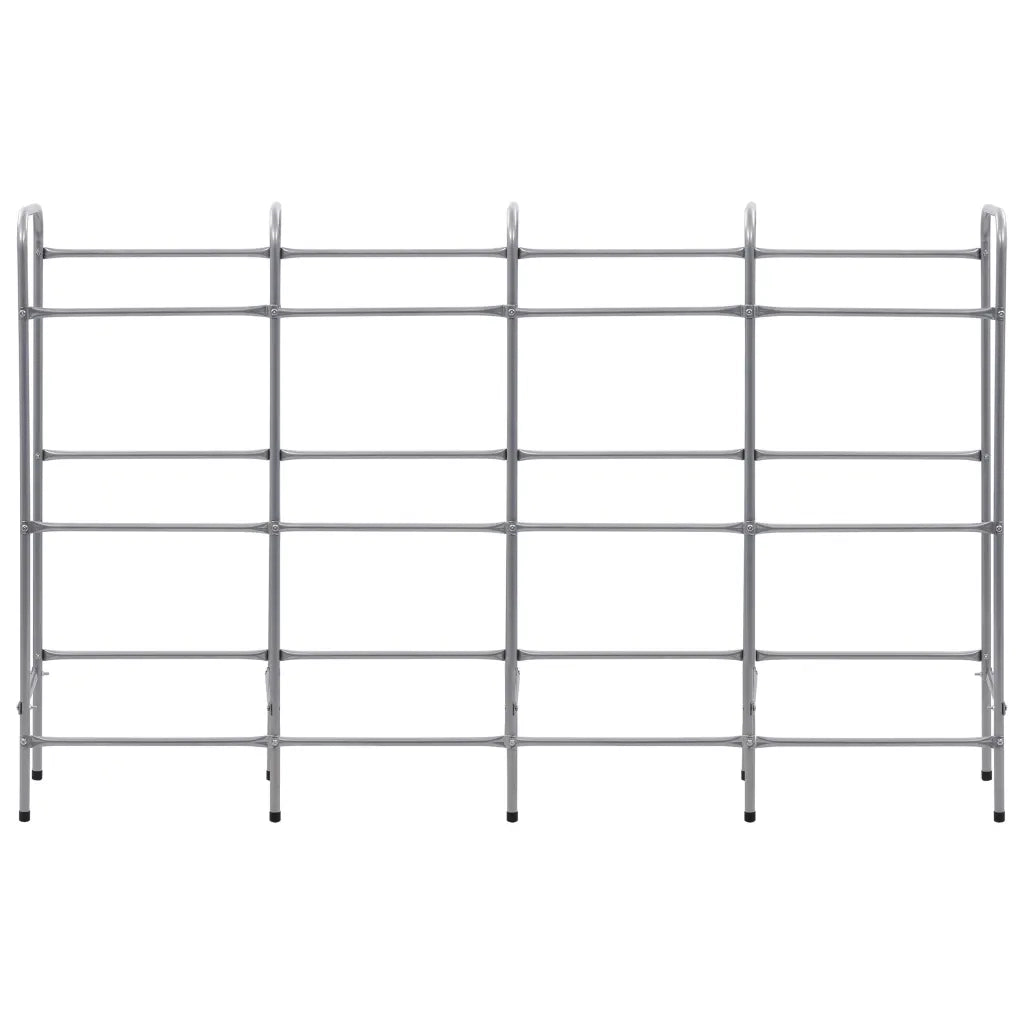Supporto con Ripiani per 12 Casse Argento 190x33x116 cm Acciaio 285215