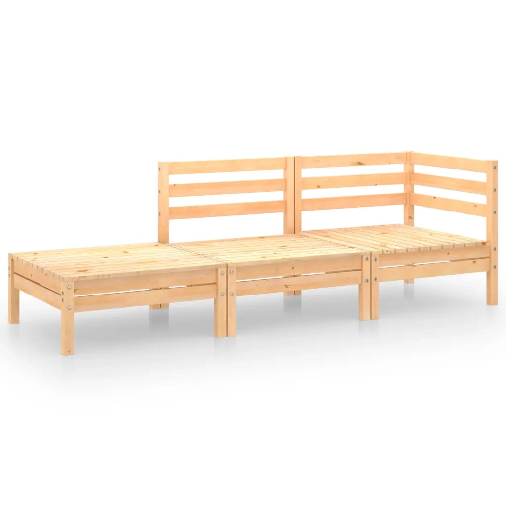 Set Divani da Giardino 3 pz | Set Salotto da Giardino in Legno Massello di Pino
