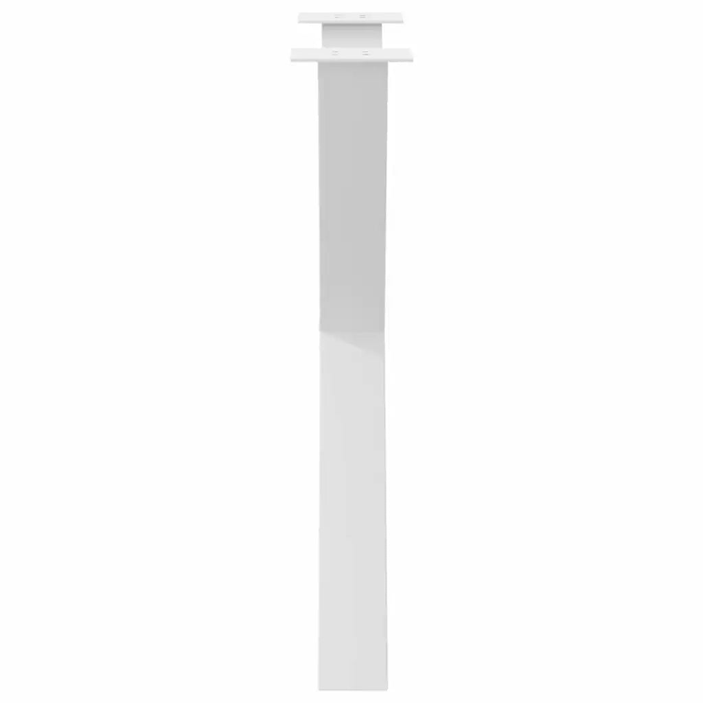 Gambe per tavolo da pranzo a forma di X 3 pz bianche 70x(72-73) cm in acciaio 4012989