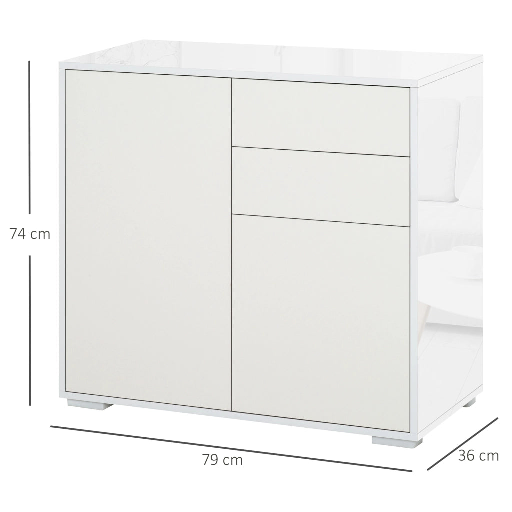 Armadio con ante e cassetti ¨C zephmum ¨C bianco 79x36x74