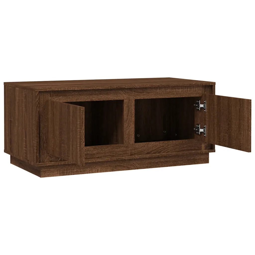 Tavolino Salotto-Tavolino da soggiorno-Tavolo Rovere Marrone 102x50x44 cm Legno Multistrato