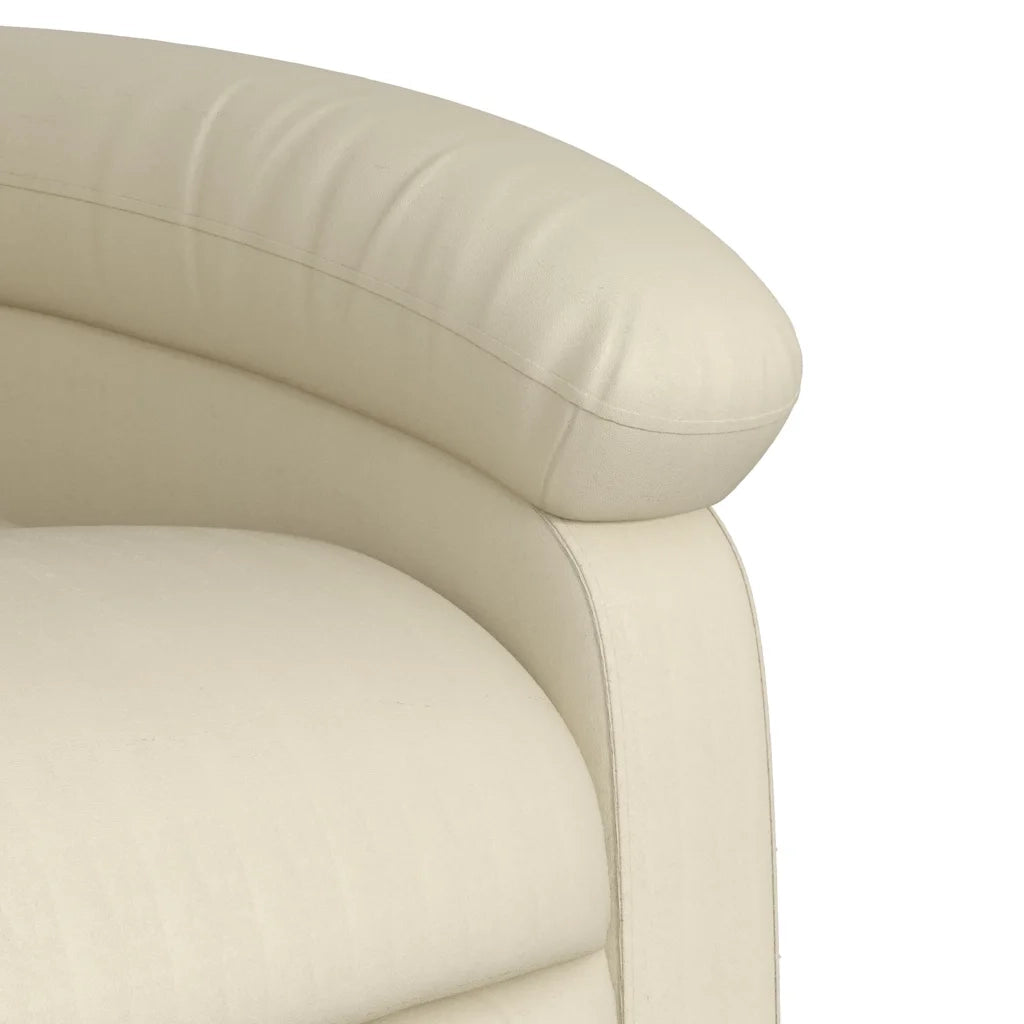 Poltrona | Sedia Relax Reclinabile Crema in Similpelle