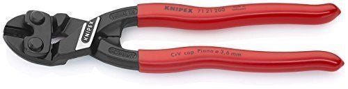 KNIPEX 71 21 200 CoBolt Tronciasquadre a Doppia Leva Testa Piegata 20° Impugnature Rivestite Colore Nero