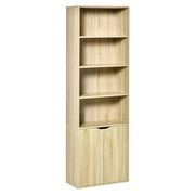 Libreria con ante e scaffali aperti ¨C Minimal ¨C 59x29x180 cm Legno naturale