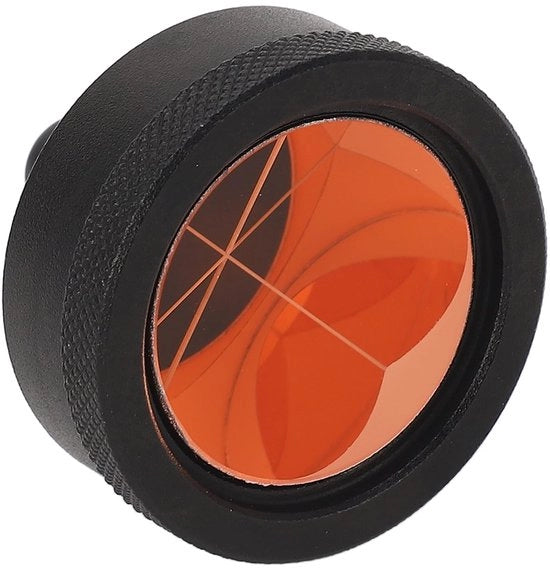 Prisma di Rilevamento Mini - Vetro Ottico - Prisma di Ricambio - Diametro 25,4 mm - Copertura in ABS - Utilizzo Professionale - Prisma di Rilevamento