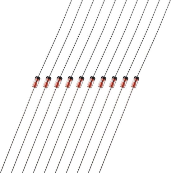 Diodo Germanio 1N34A 50mA 65V con Contatto Axiale - Componenti per Applicazioni TV-IF AM FM