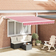 Tenda Retrattile Rosso e Bianco 300 x 250 cm 3329982