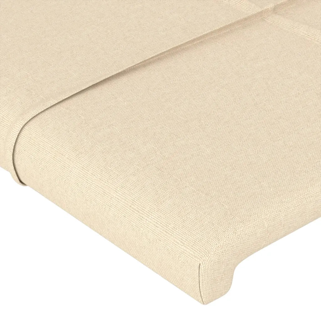 Testiera ad Orecchio Crema 147 x 23 x 118/128 cm in Tessuto 3117959