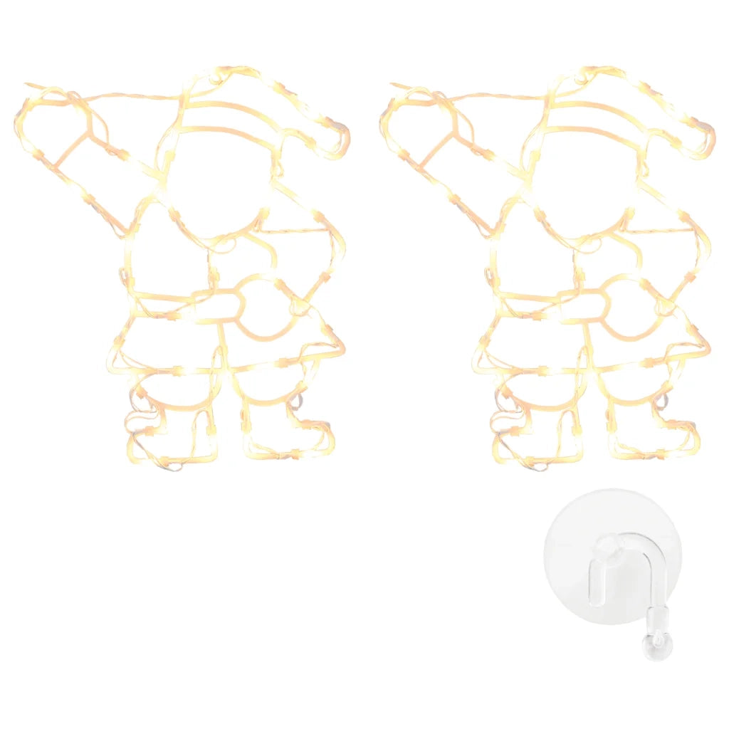 Luci di Natale Babbo Natale 2 pz 35 LED Bianco Caldo CFW3744741