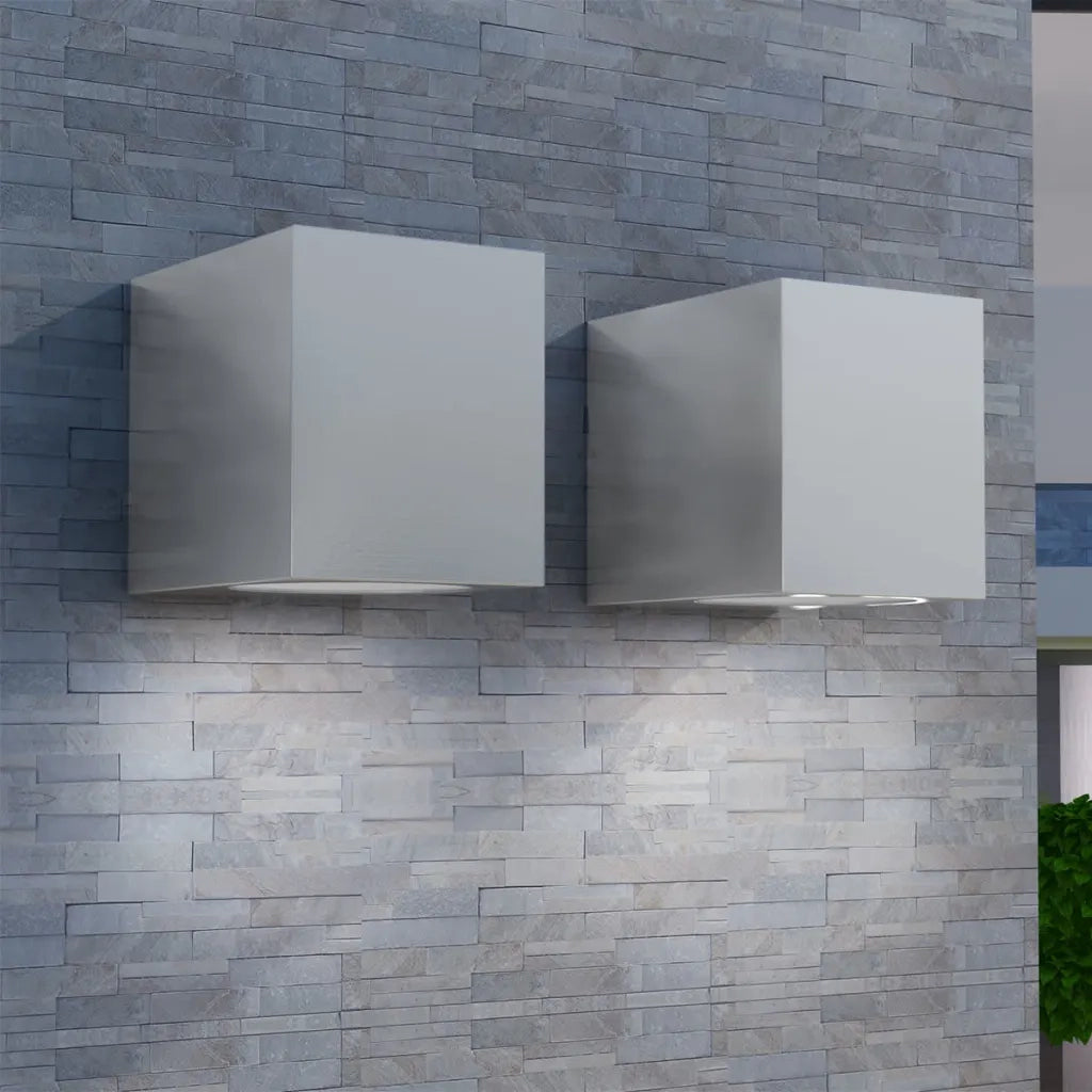 Luce da Parete per Esterno a Cubo 2 pz CFW3521548