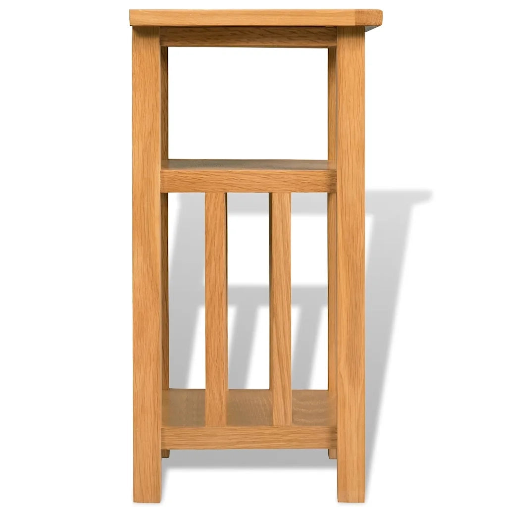 Tavolino da Salotto con Ripiano-Tavolino da soggiorno 27x35x55 cm Massello di Rovere