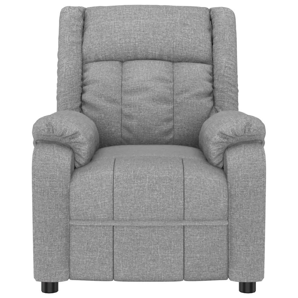 Poltrona Elettrica Reclinabile Grigio Chiaro in Tessuto 3143567