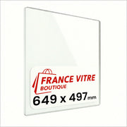 649 x 497 x 4 mm - Vetro per stufa a legna - vetro camino di ricambio - vetro per caminetto resistente al fuoco - France Vitre