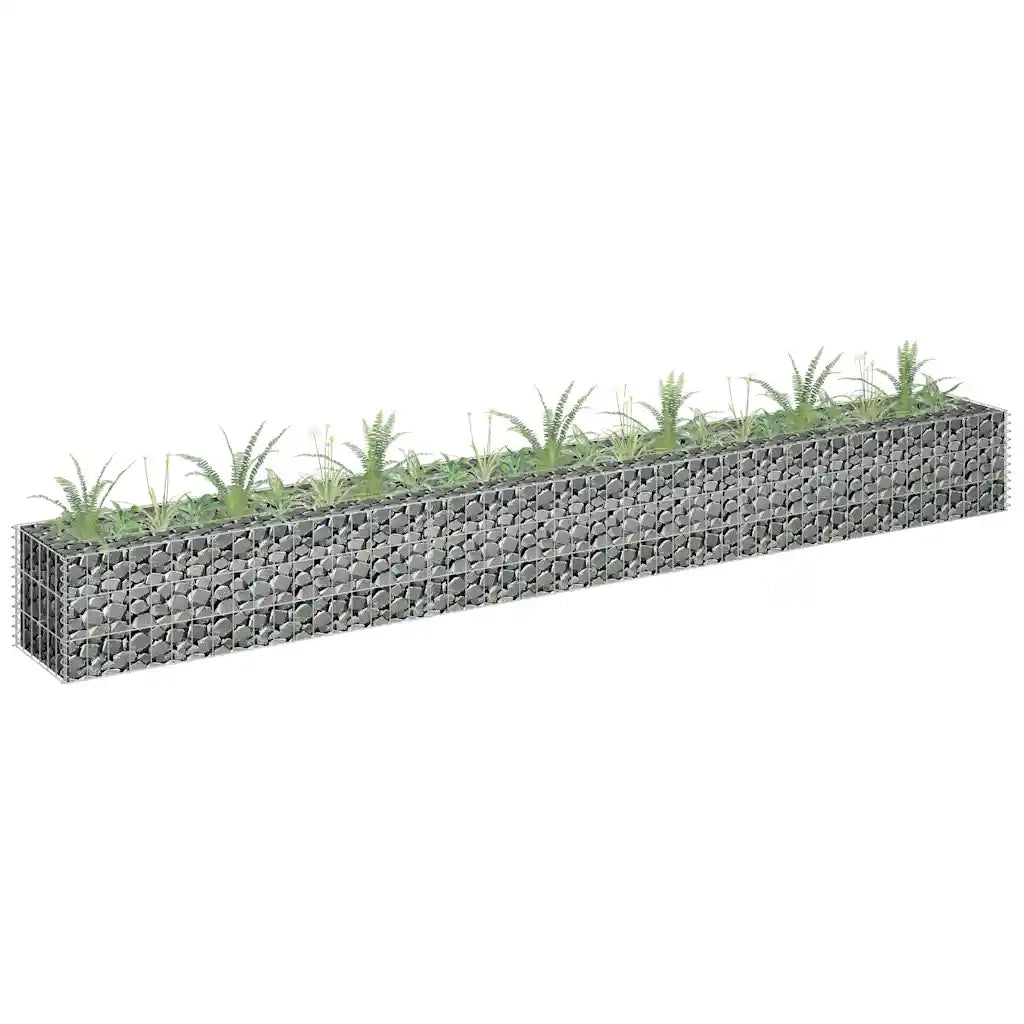 Gabbione Letto Rialzato in Acciaio Zincato 270x30x30 cm 145637