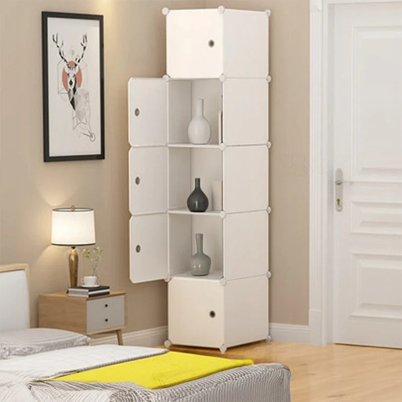 Scaffale a colonna modulare da 185x39x37 cm, ideale per vestiti e accessori.