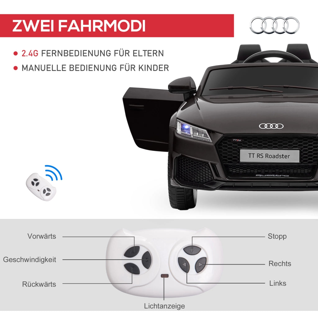 Auto Bambini Audi TT RS Roadster ¨C Minimal ¨C Nero LED Telecomando