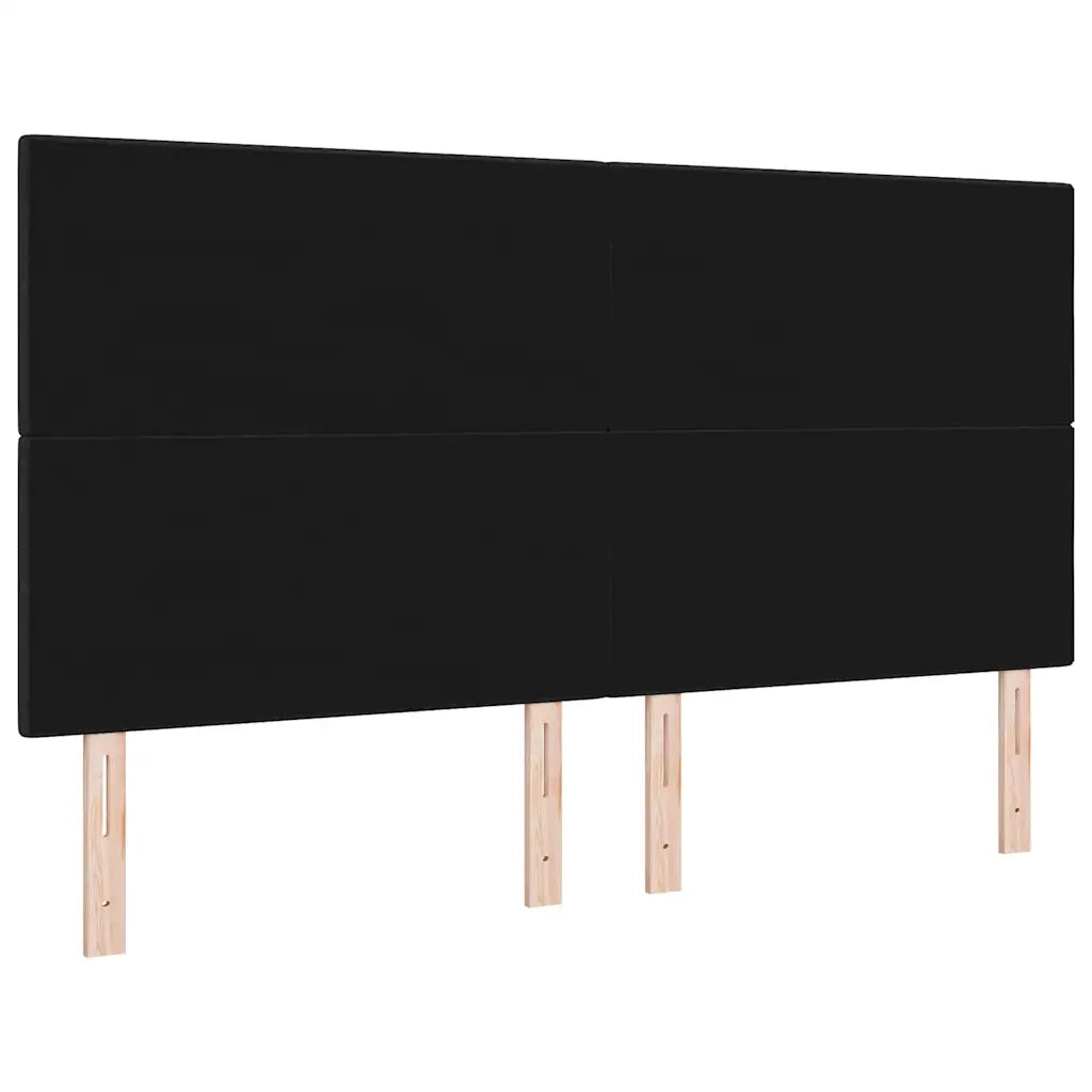 Testiera | Testata LED con strisce LED con Testiera | Testata Nero 180 cm Tessuto